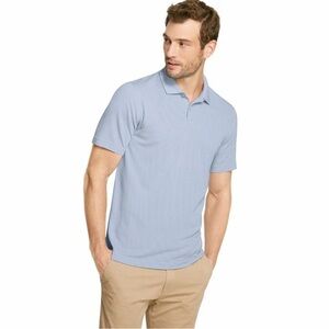 Van Heusen Short Sleeve Ottoman Polo Blu Serenity XXXL 3XL NWT 100% Polyester